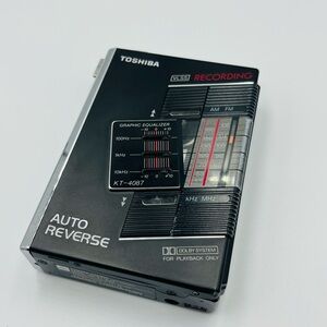 Rare vintage Toshiba Portable Cassette Player - Black